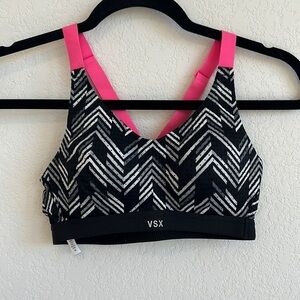 Victoria’s Secret sport bra black,white and grey size 32A